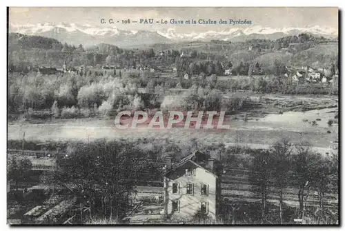 Pau - Le Gave et la Chaine des Pyrenees - Cartes postales