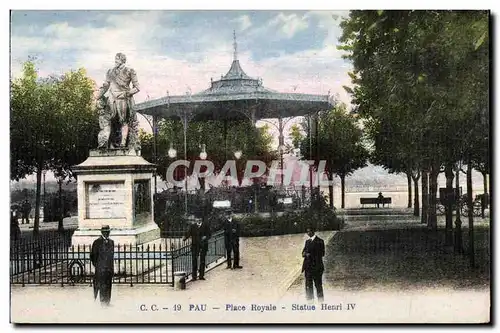 Cartes postales Pau Place Royale Statue Henri IV