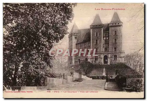 Cartes postales Pau Le Chateau Vue De L Ouest