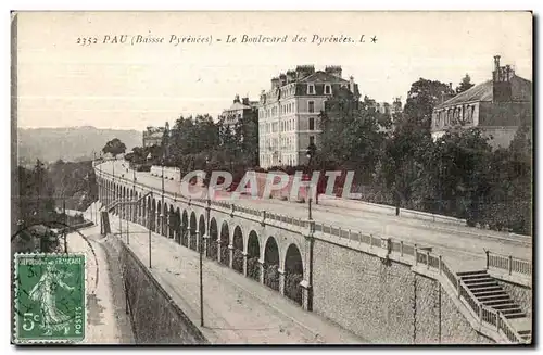 Ansichtskarte AK Pau (Basses Pyrenees) Le Boulevard des Pyrenees