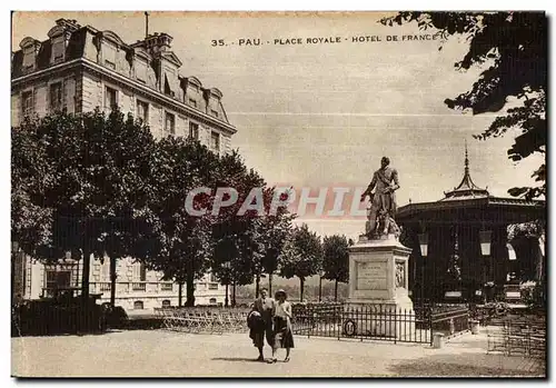 Cartes postales Pau Place Royale Hotel De France