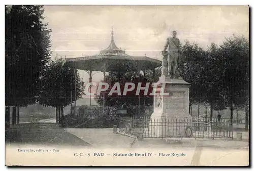 Ansichtskarte AK Pau Statue de Henri IV Place Royale