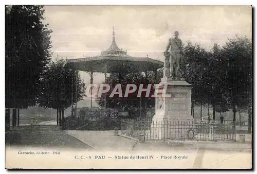 Cartes postales Pau Statue de Henri IV Place Royale