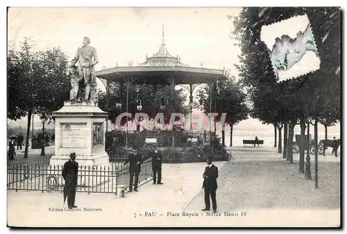 Cartes postales Pau Place Royale Statue Henri IV