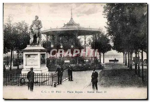 Cartes postales Pau Place Royale Statue Henri IV