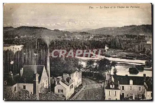 Cartes postales Pau Le Gave et la Cbaine des Pyrenees