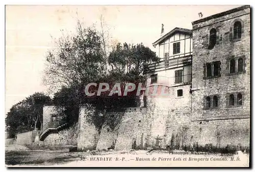 Cartes postales Hendaye B P Manson de Pierre Loti et Remparts Camino