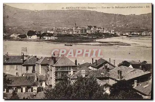 Ansichtskarte AK Hendaye (Cote Basque) Vue sur la Bidassoa et Fontarabie