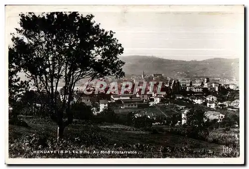 Ansichtskarte AK Hendaye (B P) La Ville Au fond Fontarrabie