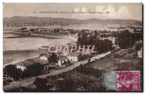 Ansichtskarte AK Hendaye (Cote Rasque) Vue generale d Hendaye Plage