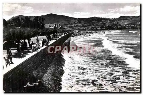 Ansichtskarte AK Hendaye (Frontiere franco Espapnole) La plage a maree Au fond I Espagne