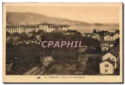 Cartes postales Hendaye Vue vers le Cap Figuier