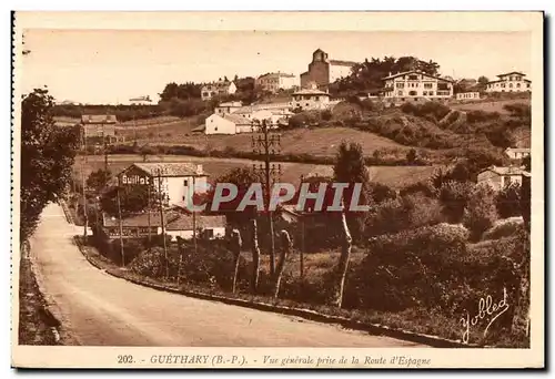 Cartes postales Guethary (B -P ) Vue generale prise du la Route d Espange