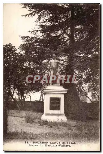 Cartes postales Bourbon Lancy (S -et-L ) Statue du Marquis d Aligre