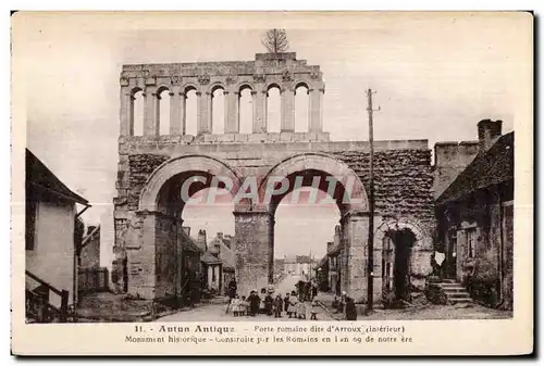 Cartes postales Autun Antique Porte romaine dite d Arroux (interieur) Monument historique Enfants