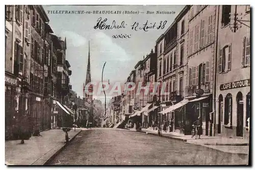 Villefranche en Beaujolais - Rue Nationale - Cartes postales