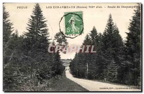 Les Echarmeaux - Route de Chansaye - Cartes postales