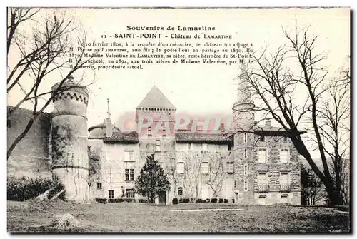 Saint Point - Chateau de Lamartine - Cartes postales