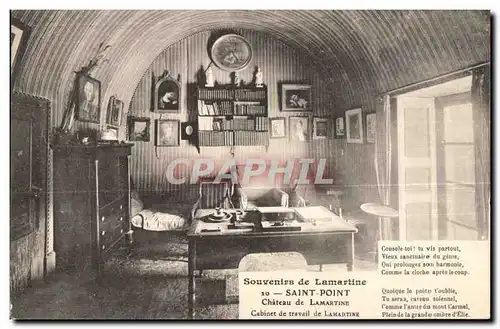 Cartes postales Souvenirs de Lamartine Saint Point Chateau de Lamartine Bibliotheque Library
