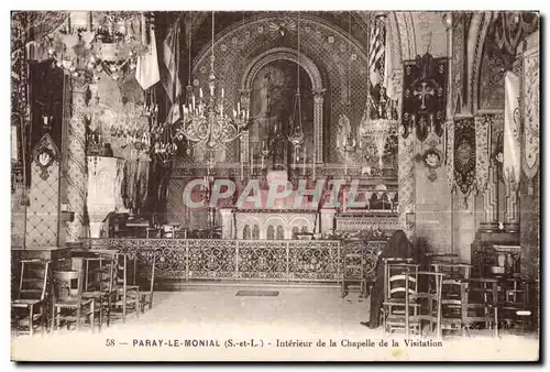 Cartes postales Paray Le Monial (S -et-L ) Interieur de la Chapelle de la Visitation