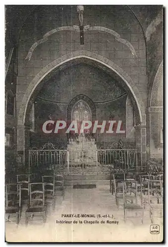Cartes postales Paray Le Monial (S -et-L ) Interieur de la Chapelle de Romay