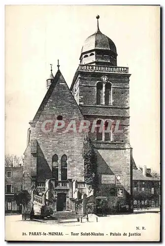 Cartes postales Paray le Monial Tour Saint Nicolas Palais de Justice