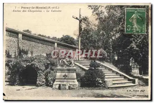 Cartes postales Paray le Monial (S -et-L ) Enclos des Chapelains Le Calvaire