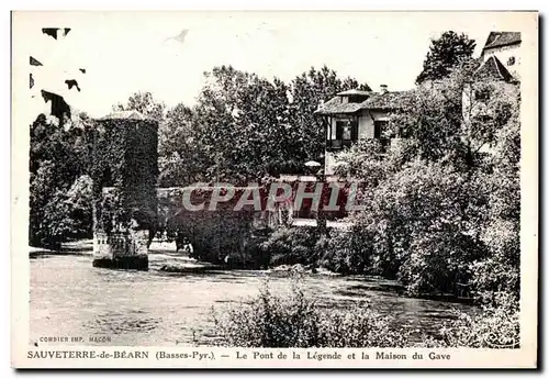 Ansichtskarte AK Sauveterre de Bearn (Basses-Pyr ) Le Pont de la Legende et la Maison du Gave