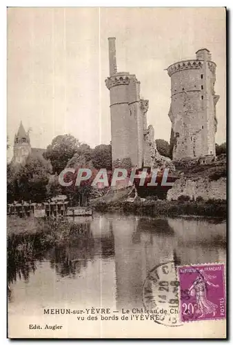 Cartes postales Mehun sur Yevre Le Chateau de Charles vu des bords de I Yevre