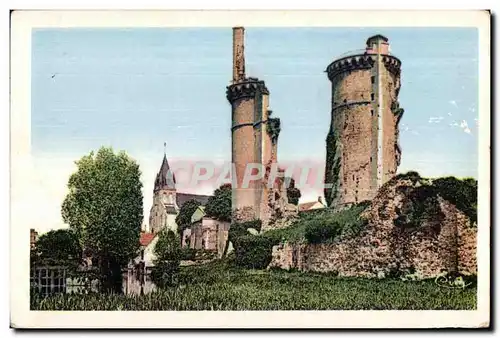 Ansichtskarte AK Mehun sur Yevre (Cher) Ruines du Chateau Charles