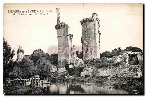 Ansichtskarte AK Mehun sur Yevre Les ruines du chateau de Charles VII