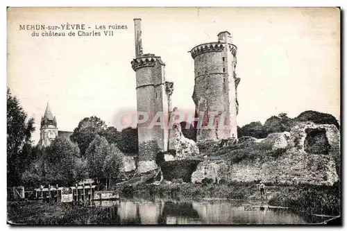 Cartes postales Mehun sur Yevre Les ruines du chateau de Charles VII