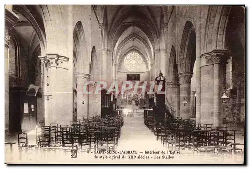 Cartes postales Saint Seine L Abbaye Interieur de I Eglise de style ogival du XIII siecles Les Stalles