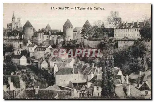 Cartes postales Semur L Eglise et le Chateau