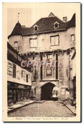 Cartes postales Semur Porte Sauvigny Facade Est XV