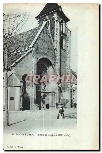 Ansichtskarte AK St Jean de Losne Portail de I Eglise (XIII siecle)