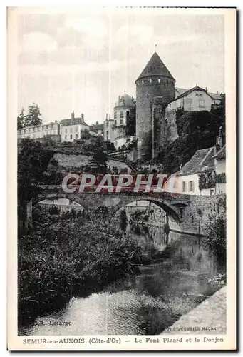 Ansichtskarte AK Semur en Auxois (Cote-d Or) Le Pont Pinard et le Donjon