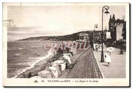 Cartes postales Villers sur Mer La digue et la plage