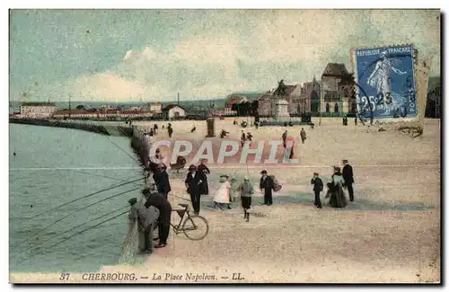 Ansichtskarte AK Cherbourg La Place Napoleon