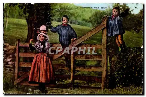 Cartes postales moderne La Normandie Pittoresque Folklore Enfants