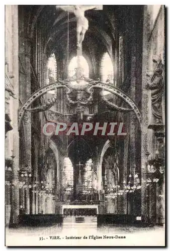 Ansichtskarte AK Vire Interieur de I Eglise Notre Dame Christ