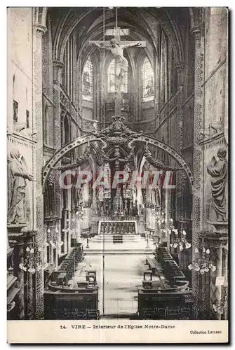 Cartes postales Vire Interieur de I Eglise Notre Dame Christ