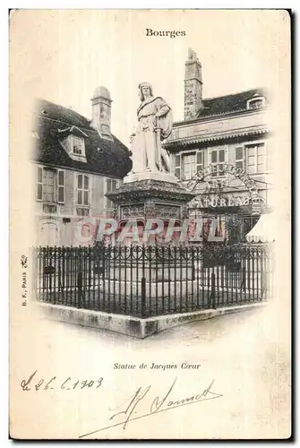 Cartes postales Bourges Statue de Jacques Coeur