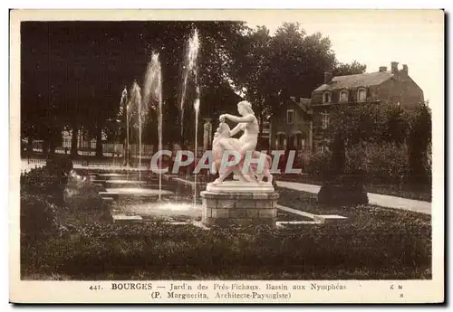 Cartes postales Bourges Jardin des Pres Fichaux Bassin aux Nympheas