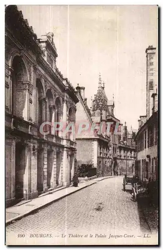 Ansichtskarte AK Bourges le theatre et le palais jacques coeur