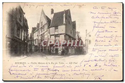 Cartes postales Bourges vieilles maisons de la rue des toiles