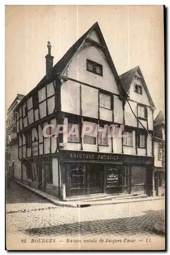 Cartes postales Bourges maison natale de jacques coeur