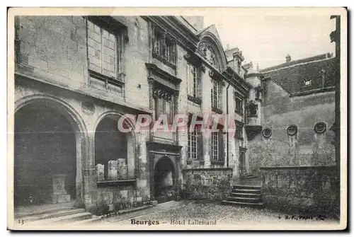 Cartes postales Bourges hotel lallemand