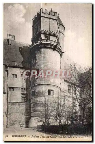 Ansichtskarte AK Bourges palais jacques coeur la grande tour