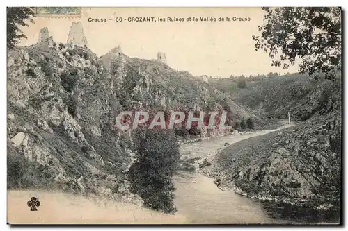 Ansichtskarte AK Creuse Crozant les Ruines et la Vallee de la Creuse